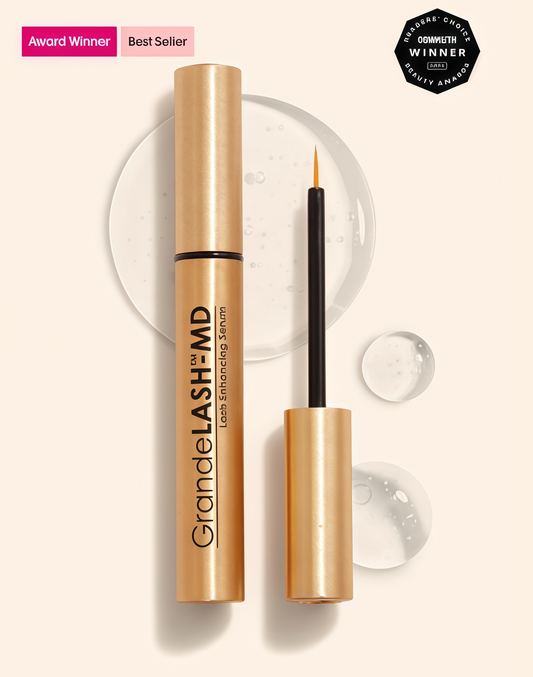 Grande Cosmetics GrandeLASH-MD Lash Enhancing Serum - Peptide & Vitamin Infused Formula for Longer, Thicker, Fuller Looking Lashes - Ophthalmologist Tested, Cruelty-Free