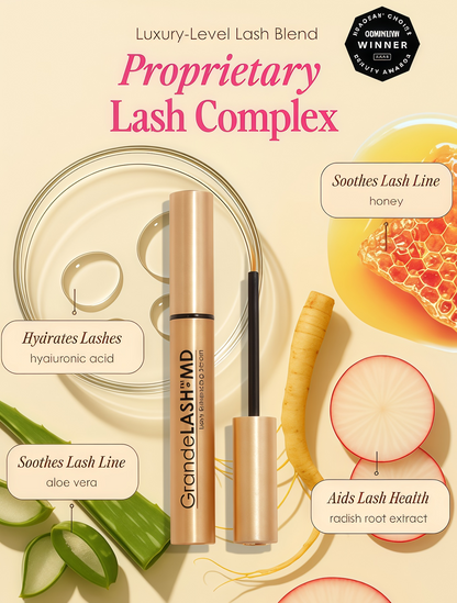 Grande Cosmetics GrandeLASH-MD Lash Enhancing Serum - Peptide & Vitamin Infused Formula for Longer, Thicker, Fuller Looking Lashes - Ophthalmologist Tested, Cruelty-Free
