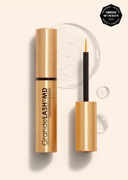 Grande Cosmetics GrandeLASH-MD Lash Enhancing Serum - Peptide & Vitamin Infused Formula for Longer, Thicker, Fuller Looking Lashes - Ophthalmologist Tested, Cruelty-Free